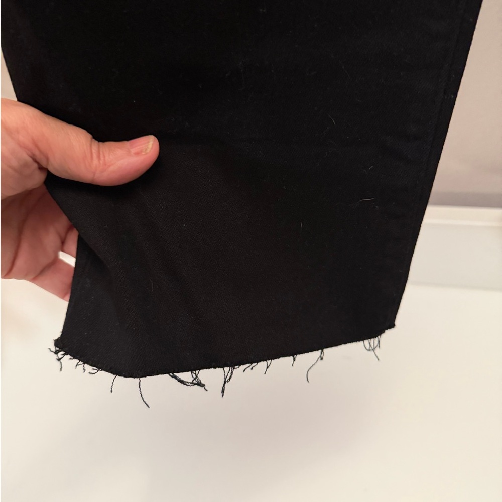 J.Crew Stovepipe Jeans Black‎ Raw Hem Straight Leg NWT Womens 29 - Picture 2 of 5